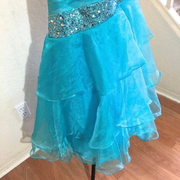 RARE Lafee Jasmine Pageant Prom Mermaid Party Dress Blue 12 NWT - Picture 6 of 12